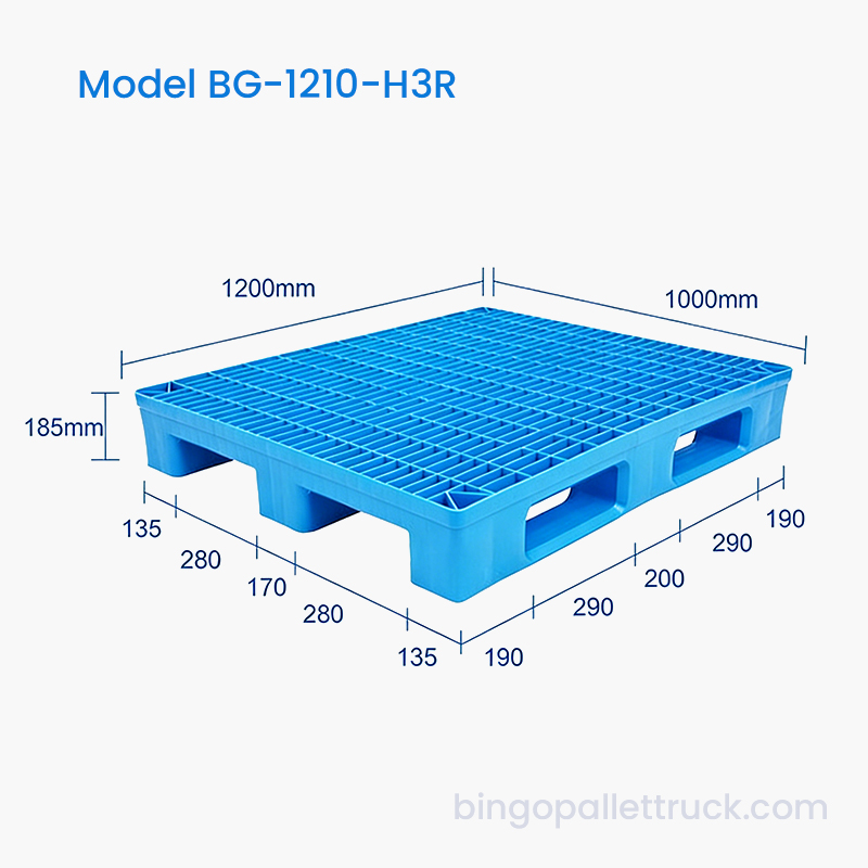 1200x1000mm Heavy Duty 3 Runner Plastpall