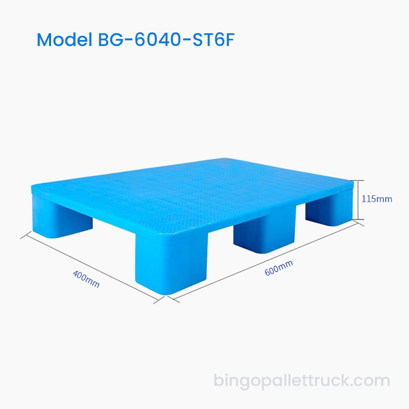 600×400 mm Solid Top 6 Ben Lätt belastning plastpall