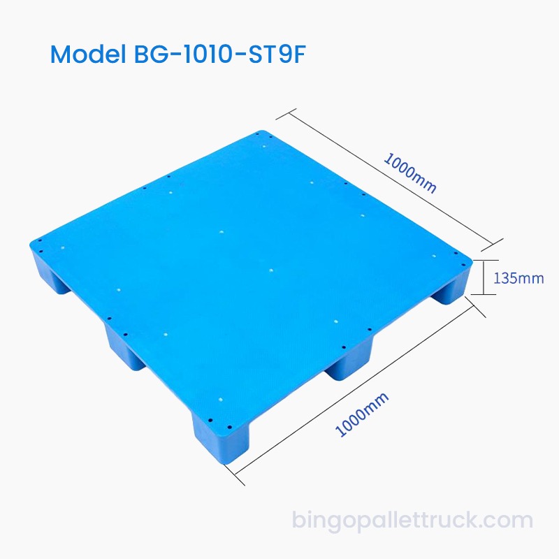 1000x1000mm Flat Top 9 Ben HDPE plastpall