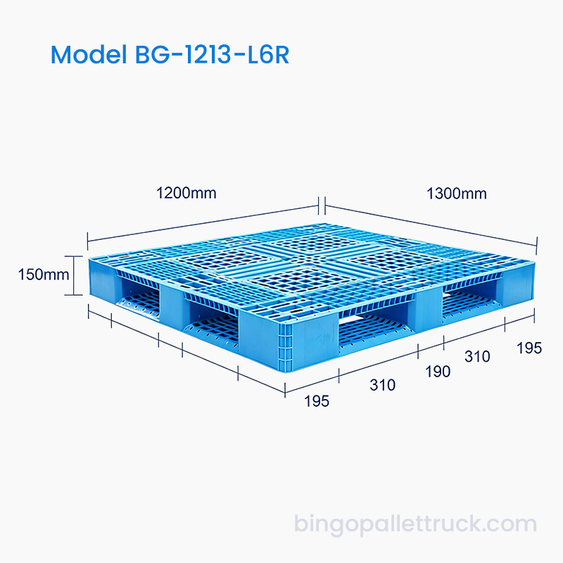 1200x1300mm Light Duty Six Runner plastpall
