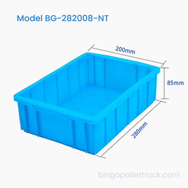 3L HDPE Nestable Plast Storage Bin för industriell komponentförvaring