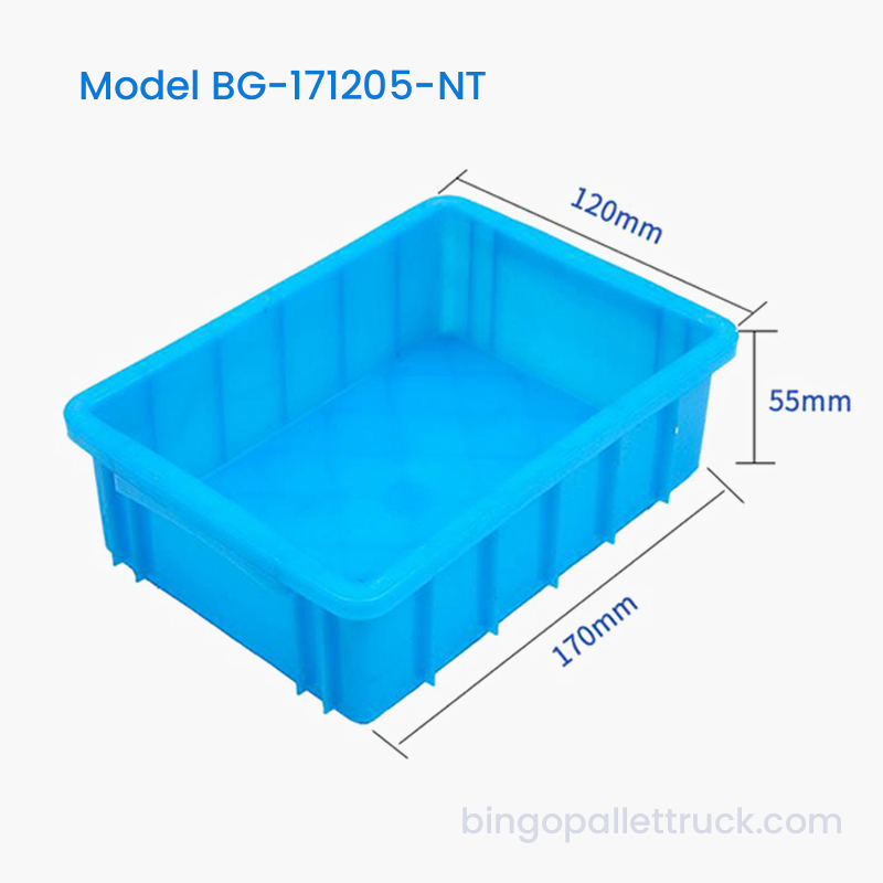 0,8L HDPE Nestable Plast Tote Box för små skruvar och fästelement