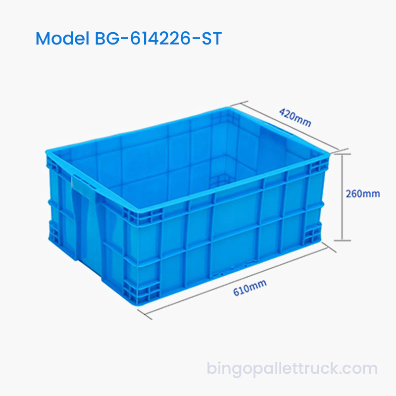 56L HDPE Heavy Duty staplingsbar plastlåda för fabriksbulkkomponenter