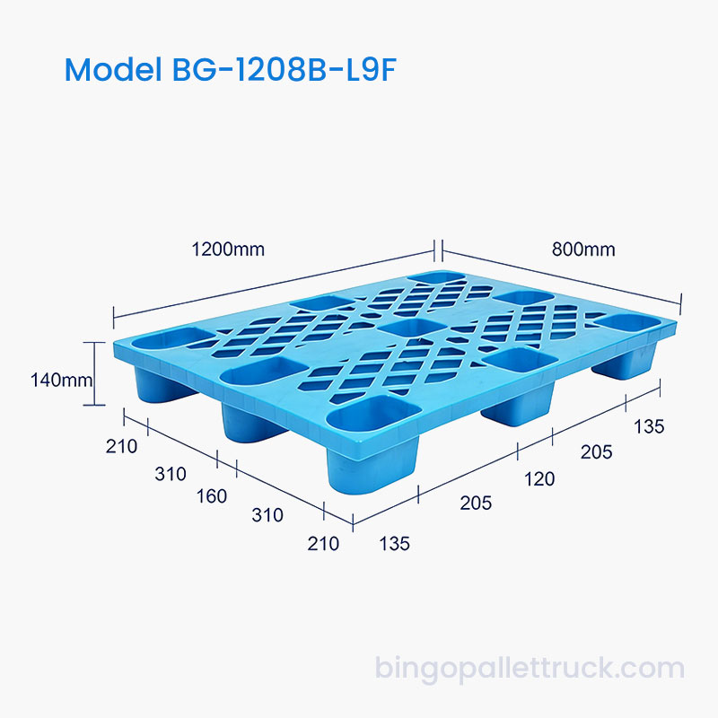 1200x800 mm lätt plastpall för förvaring av livsmedel och drycker