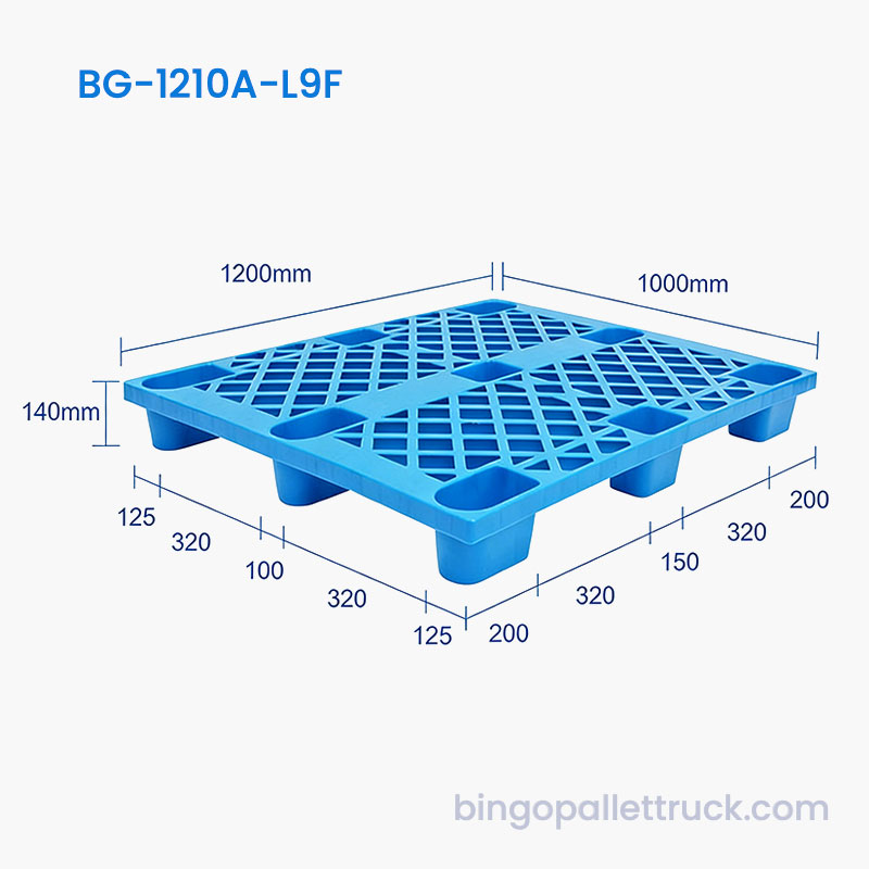 1200x1000mm Lättviktsplastpall för lager