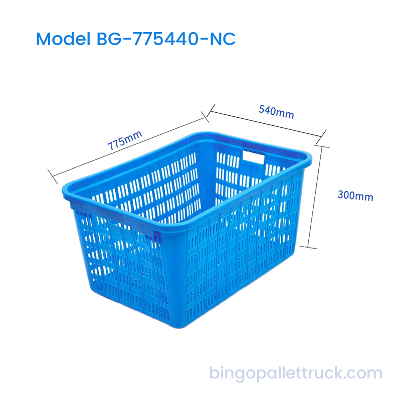 144L HDPE Nestable Plastic Crate Produce Korg för Supermarket Frukt