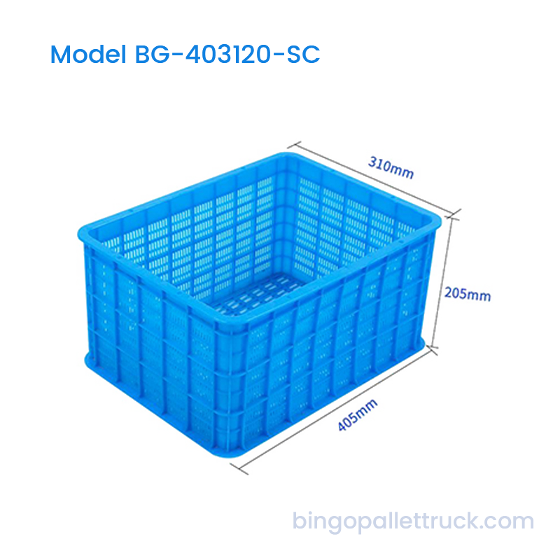 21L Stackable Lightweight HDPE Crate for Fruits and Vegetables